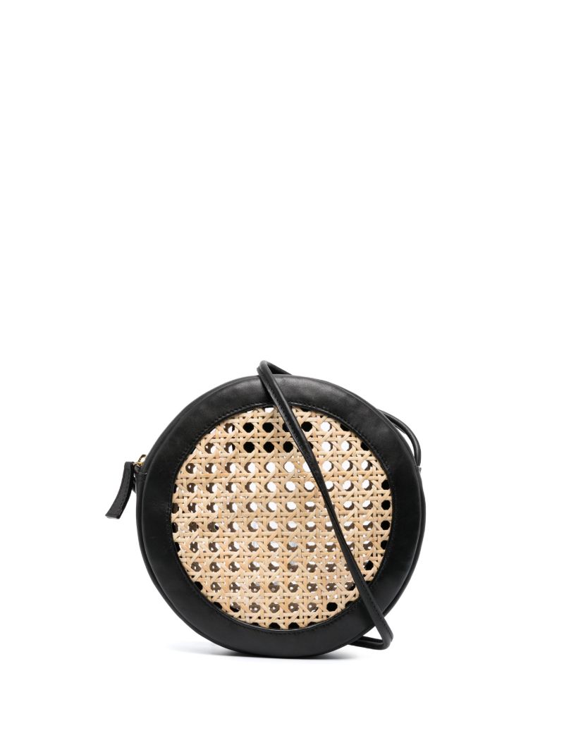 Black Rattan Cross Body Bag