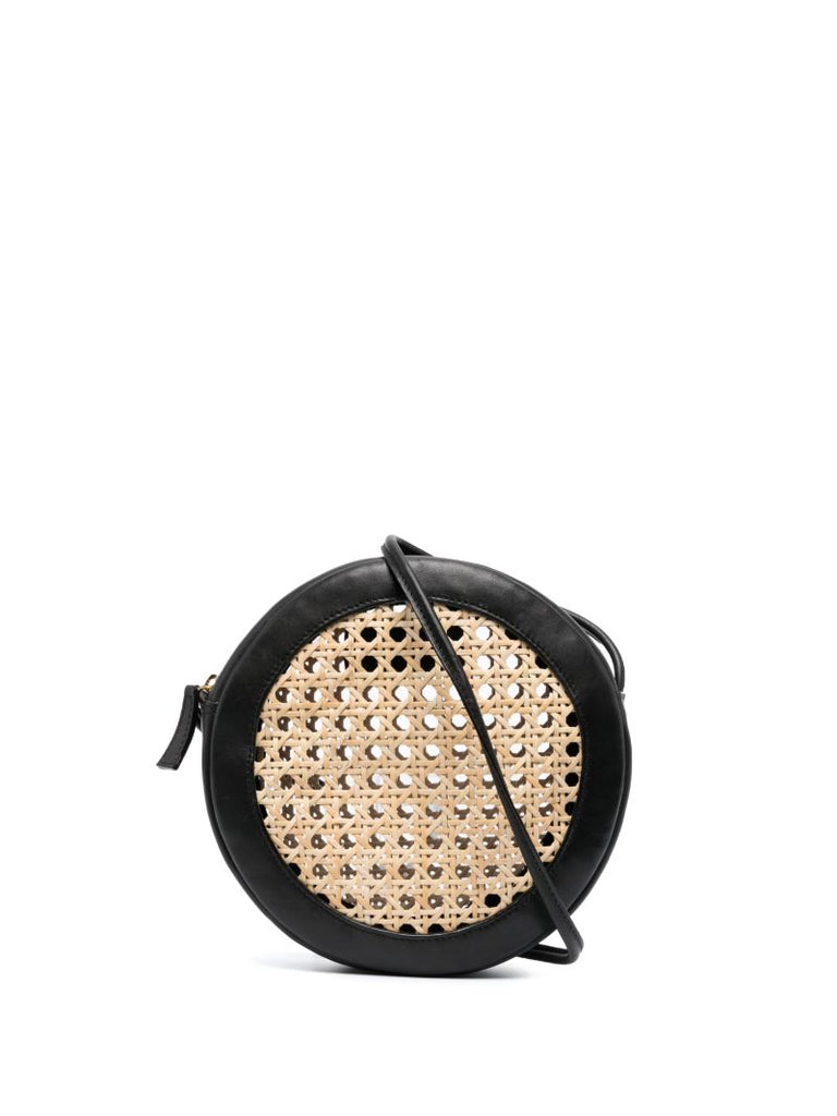Black Rattan Cross Body Bag