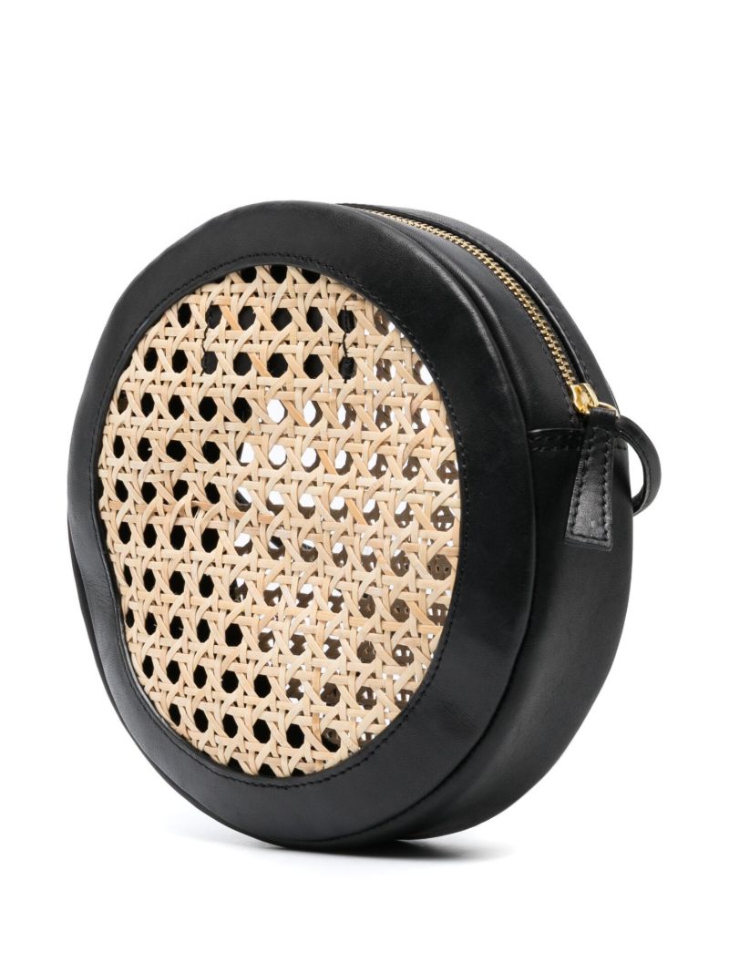 Black Rattan Cross Body Bag
