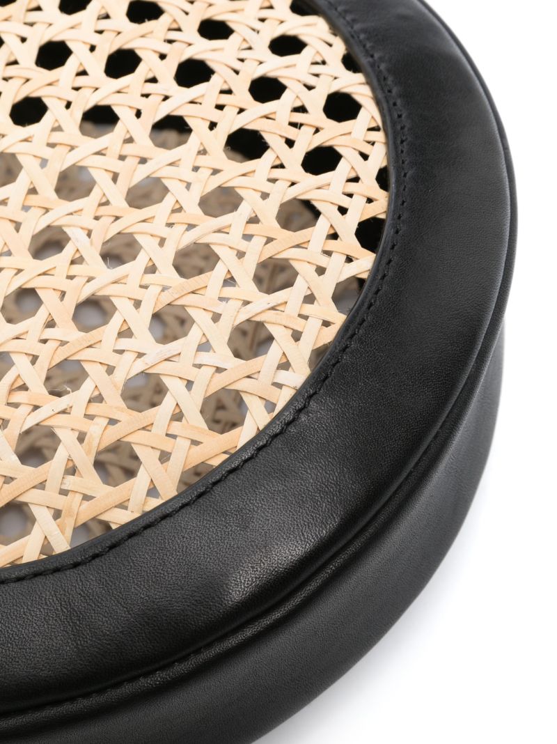 Black Rattan Cross Body Bag