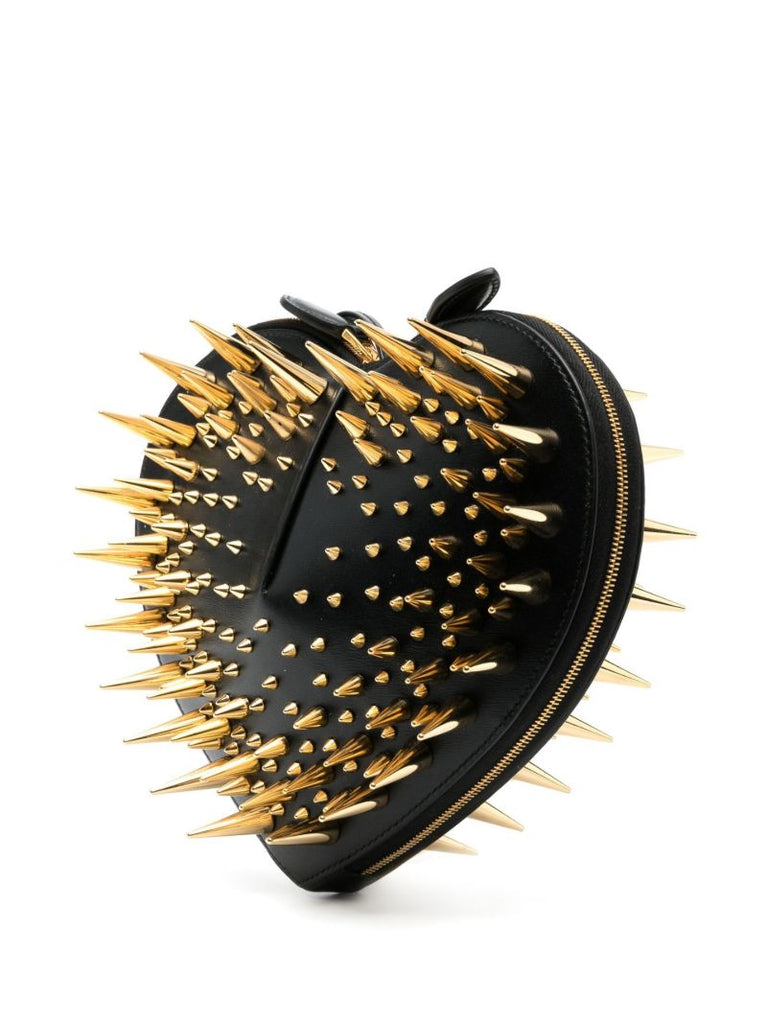 Black Le Coeur Spiked Leather Bag