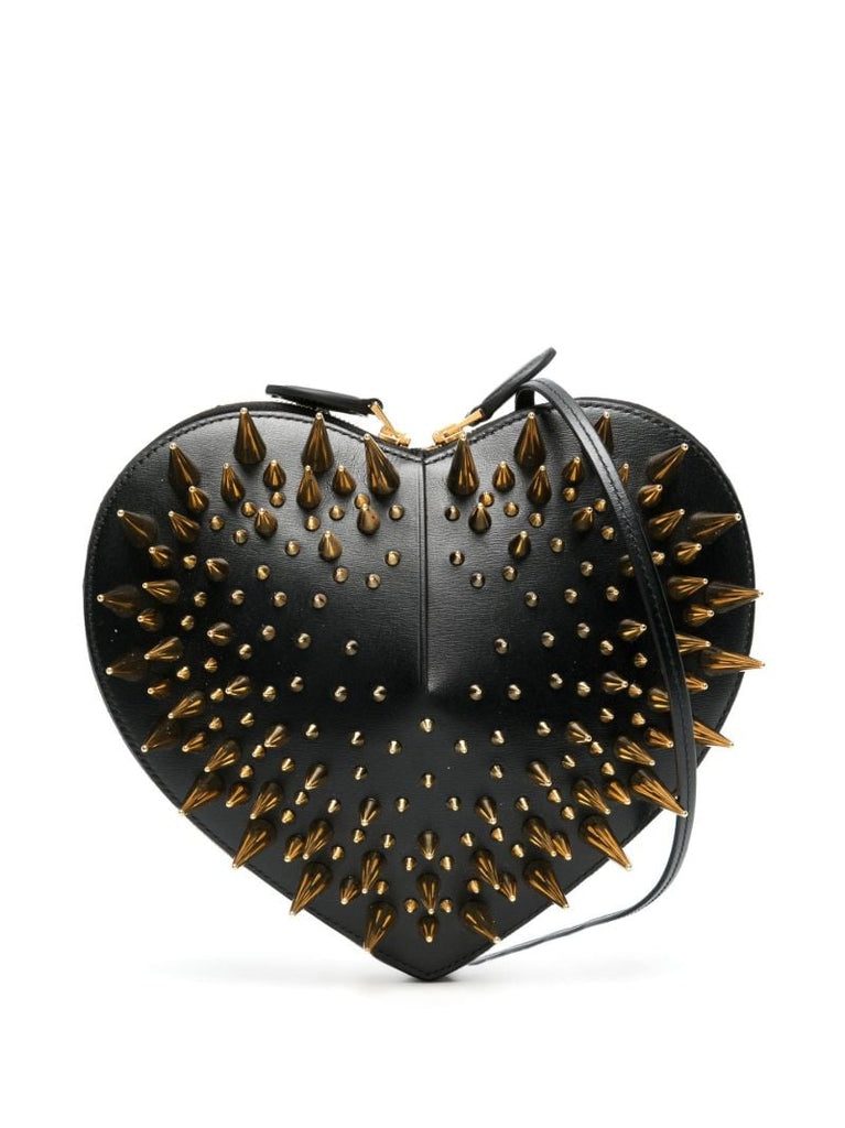 Black Le Coeur Spiked Leather Bag