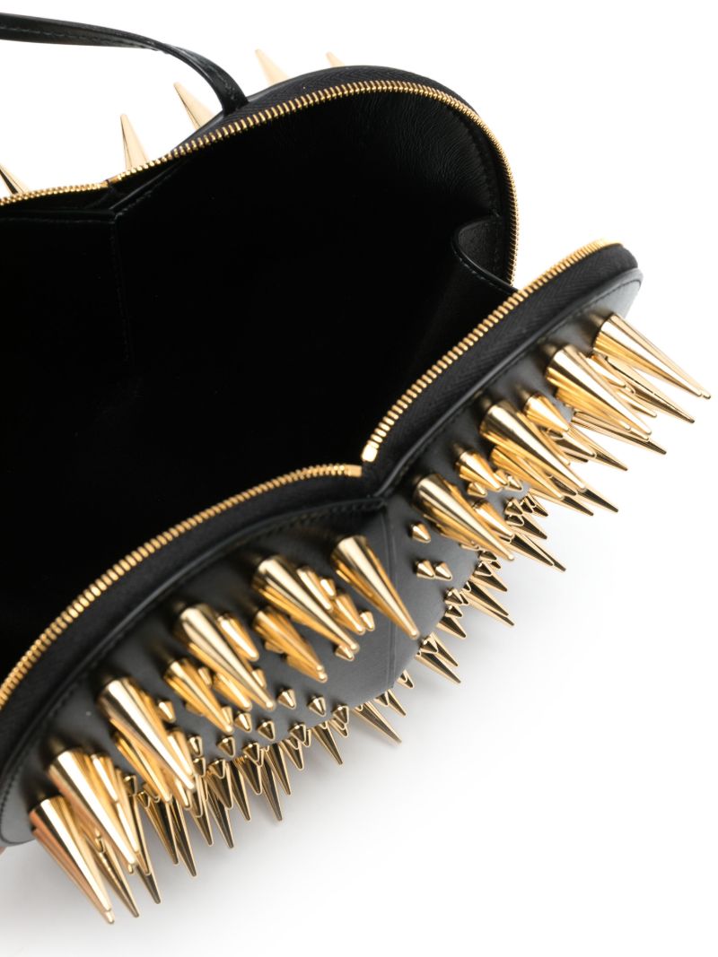 Black Le Coeur Spiked Leather Bag
