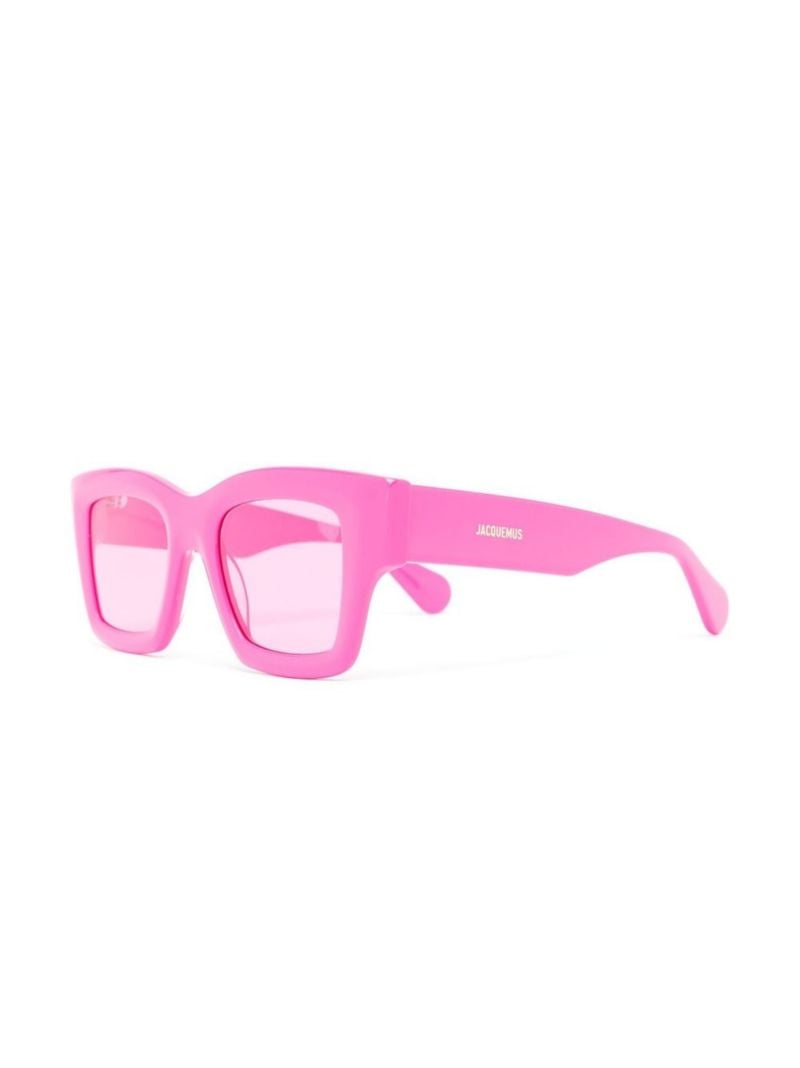 Pink Les Lunettes Baci Square Sunglasses