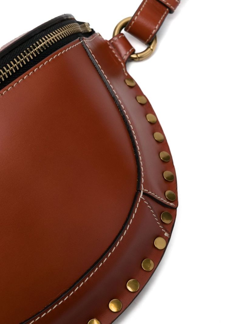 Brown Skano Studded Leather Belt Bag