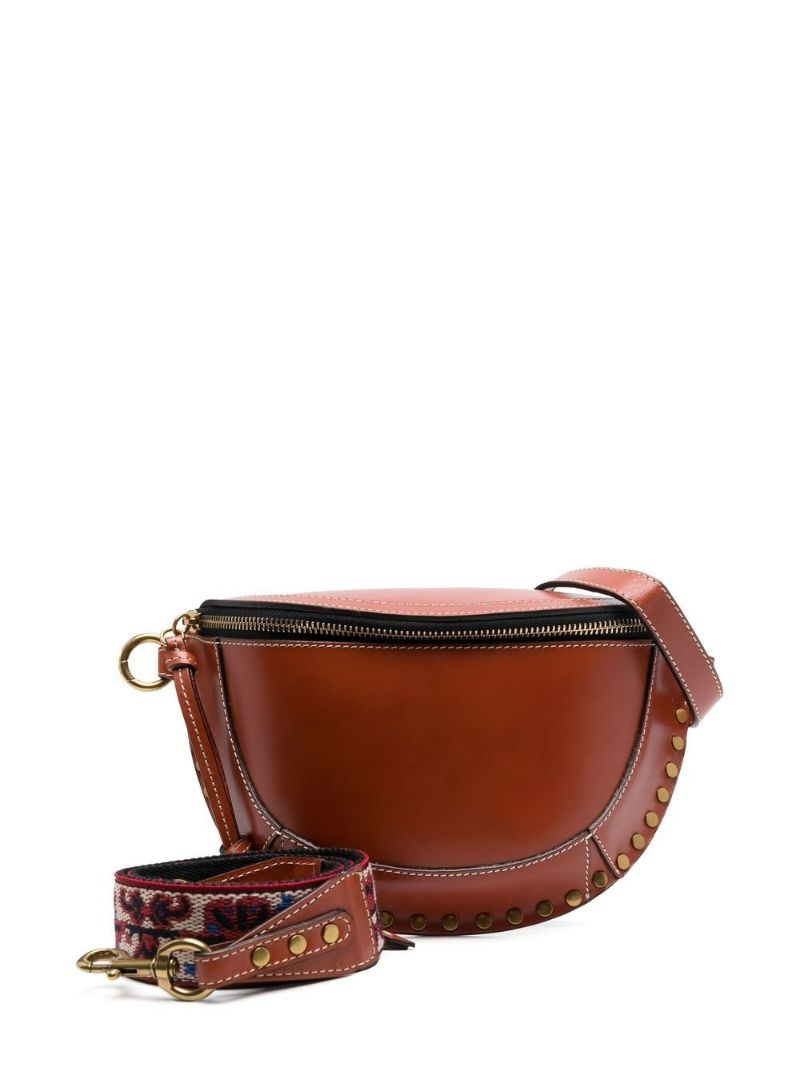 Brown Skano Studded Leather Belt Bag