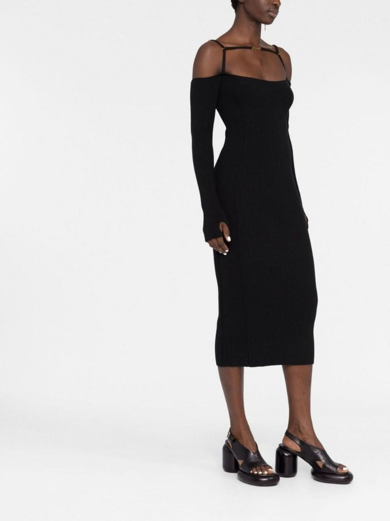 Black La Robe Sierra Midi Dress