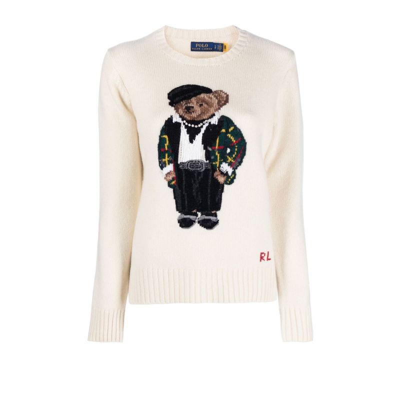 Neutral Polo Bear Wool Sweater