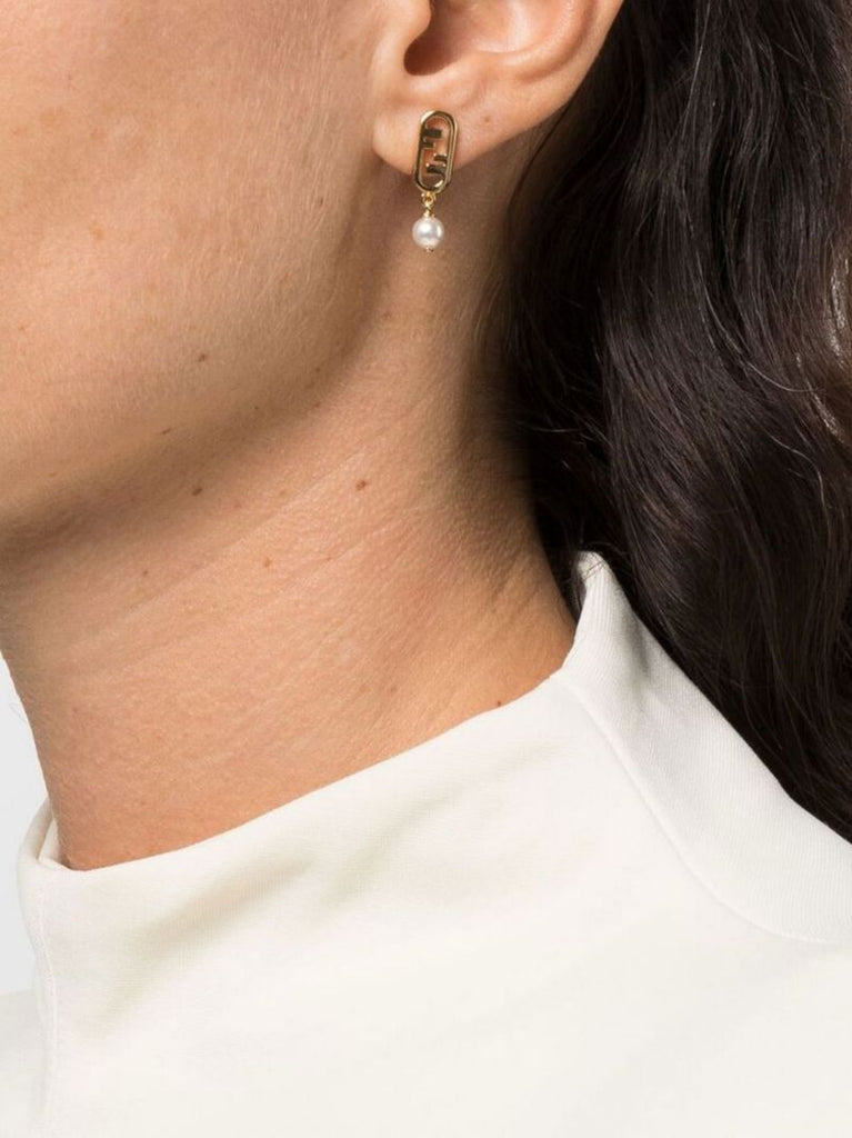 Gold-tone O'lock Drop Earrings