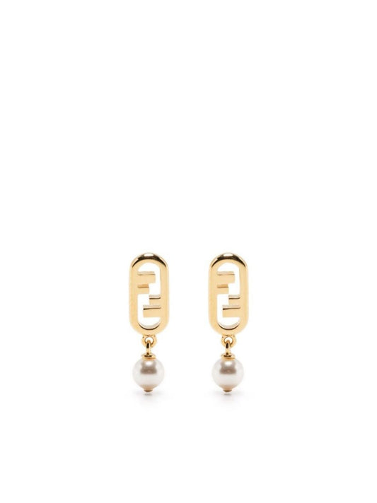Gold-tone O'lock Drop Earrings