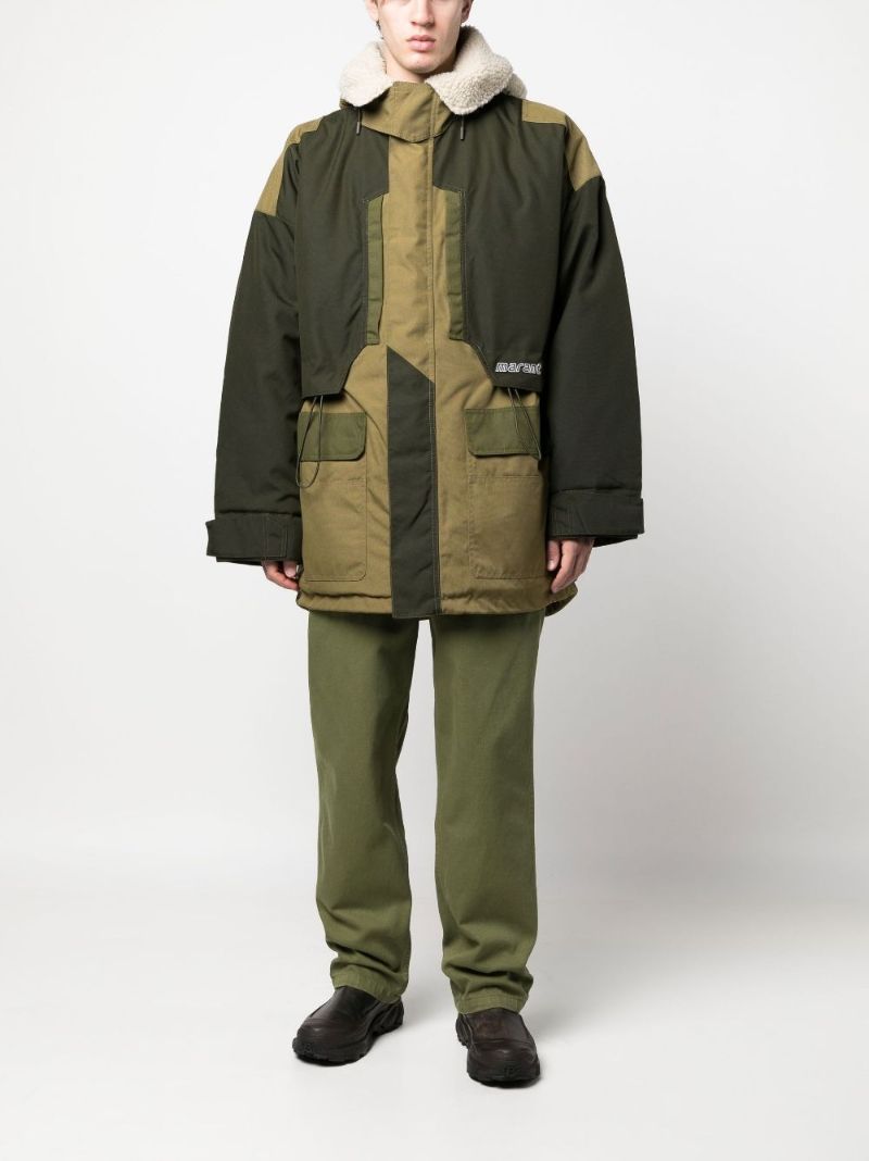 Green Ganeri Padded Coat