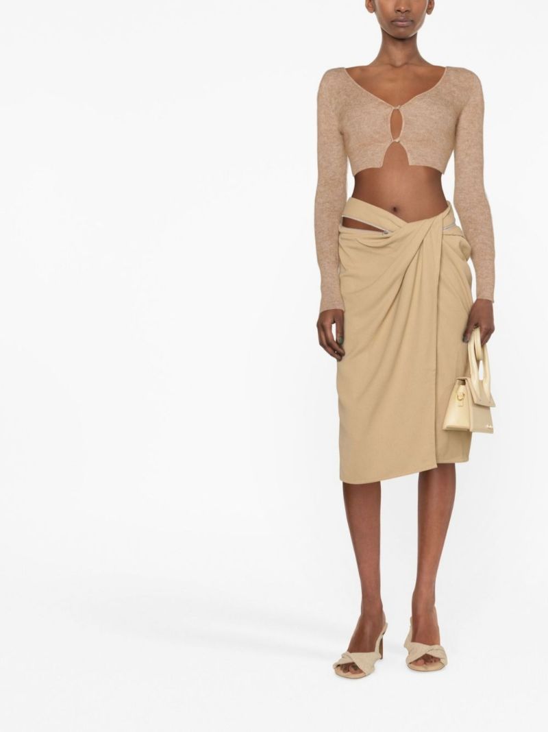 Neutral La Jupe Bodri Midi Skirt