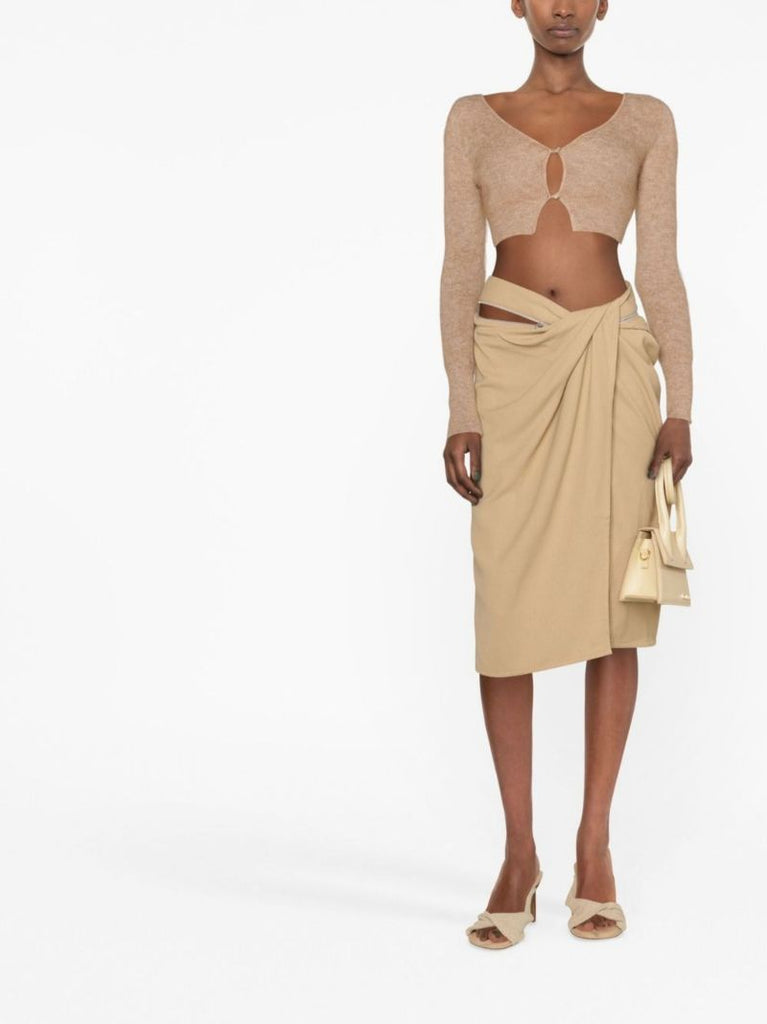 Neutral La Jupe Bodri Midi Skirt