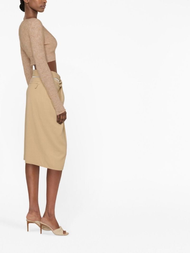Neutral La Jupe Bodri Midi Skirt