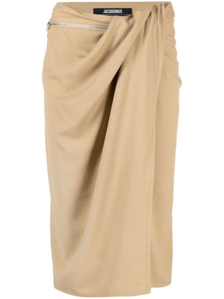 Neutral La Jupe Bodri Midi Skirt
