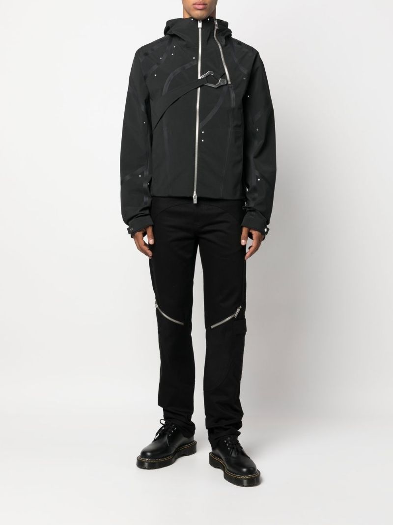 Black Cloistered Technical Hooded Jacket