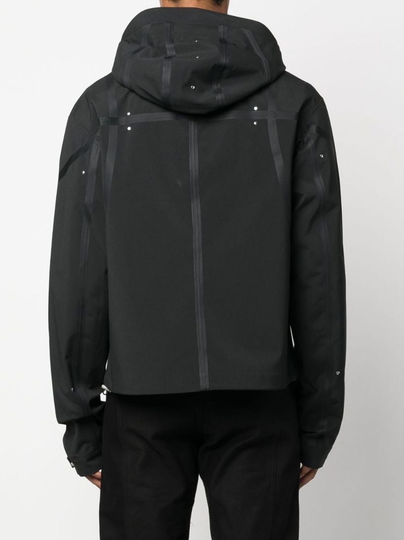 Black Cloistered Technical Hooded Jacket