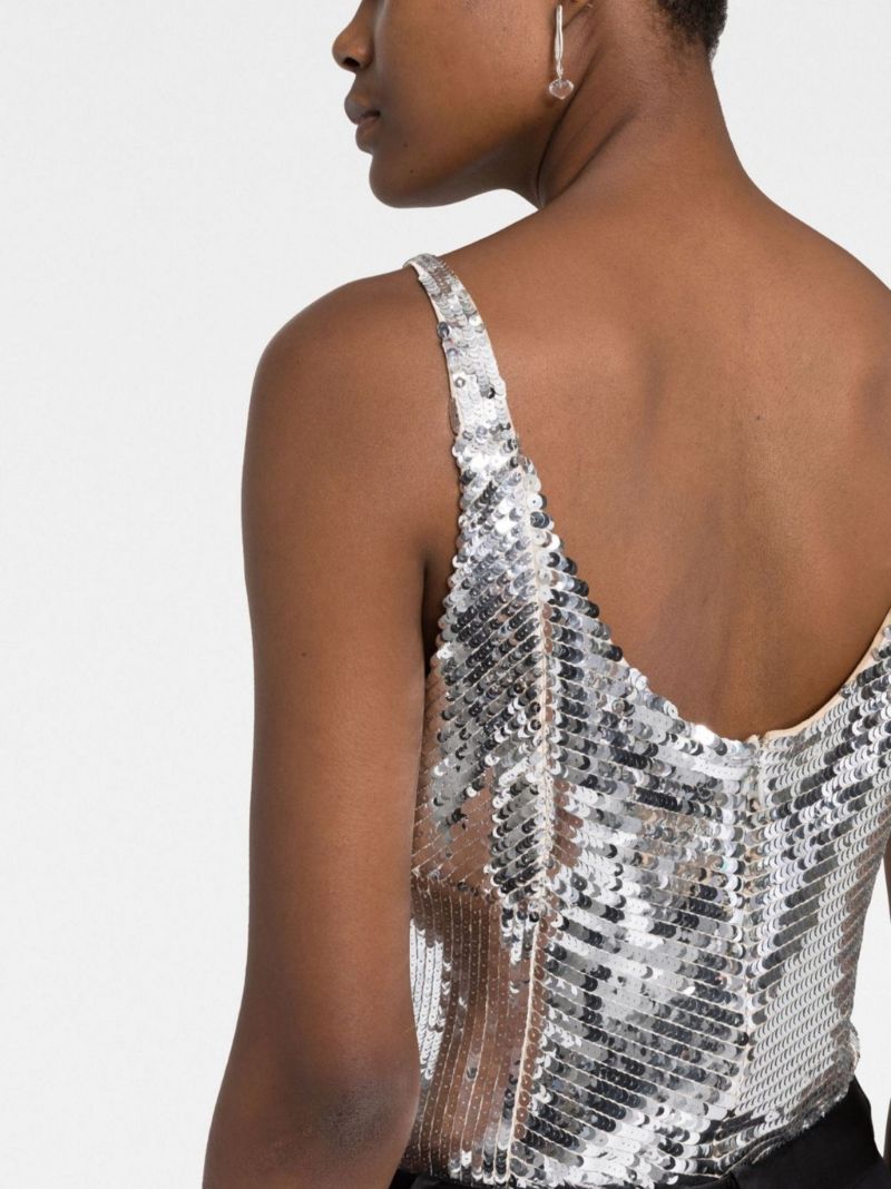 Silver Sequinned Bodysuit