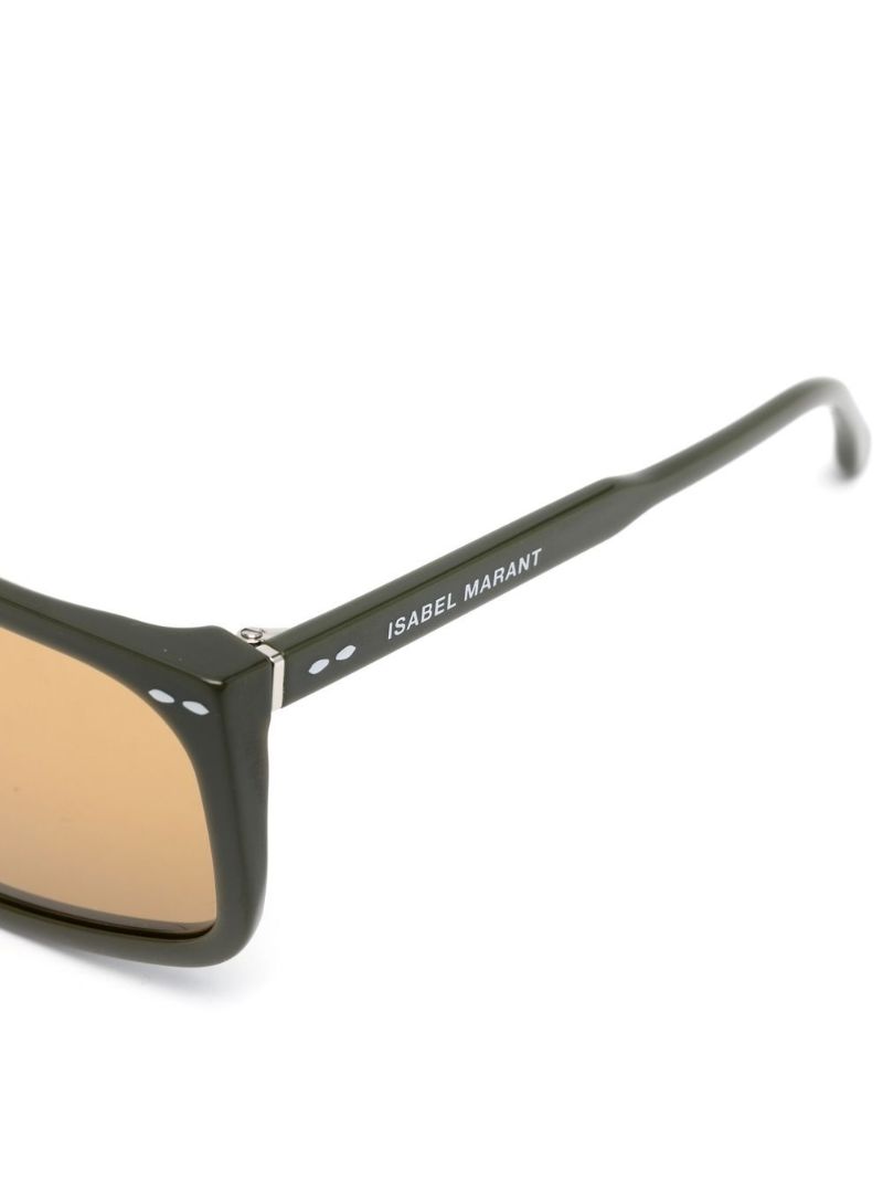Green Oversized Square Sunglasses