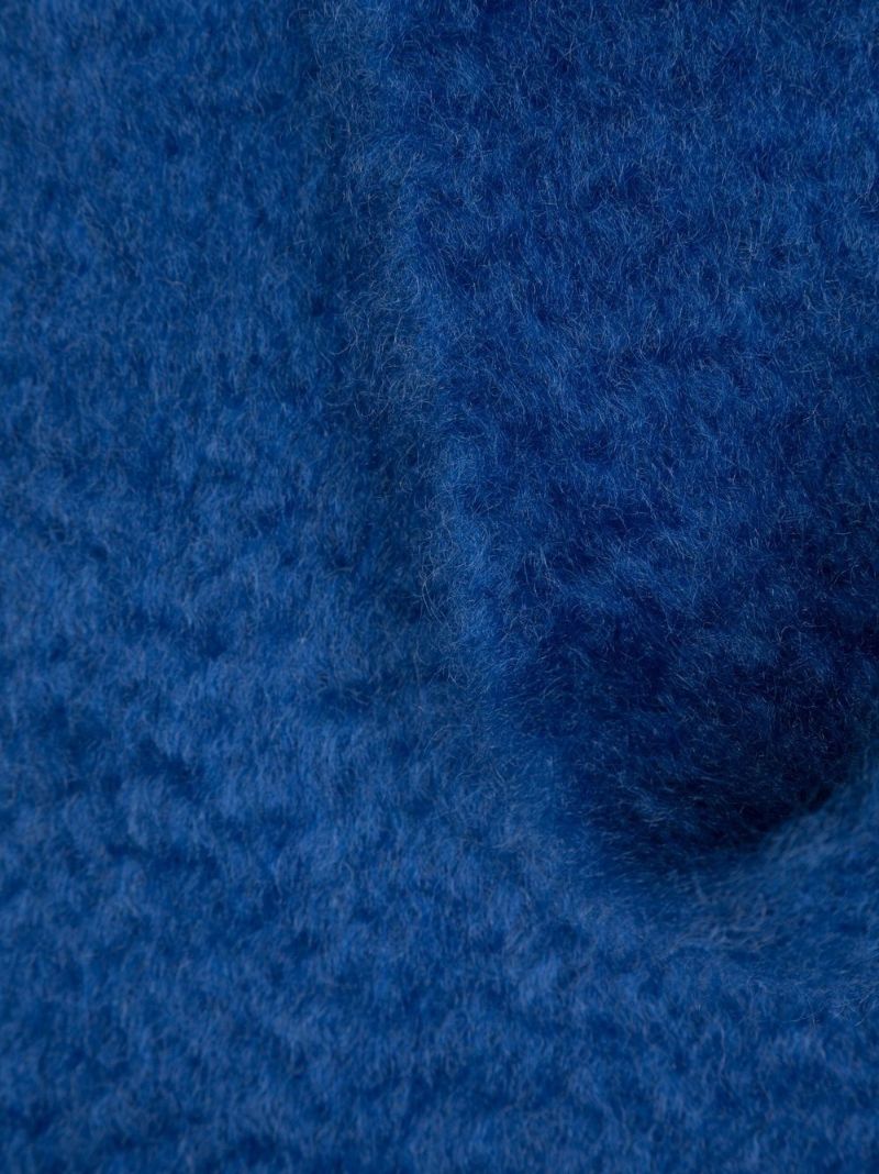 Blue Anagram Logo Fringed Scarf