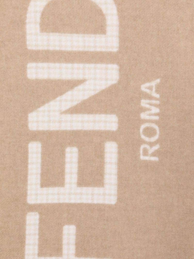 Neutral Logo Check Scarf