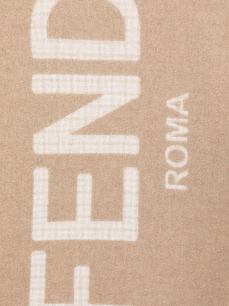 Neutral Logo Check Scarf