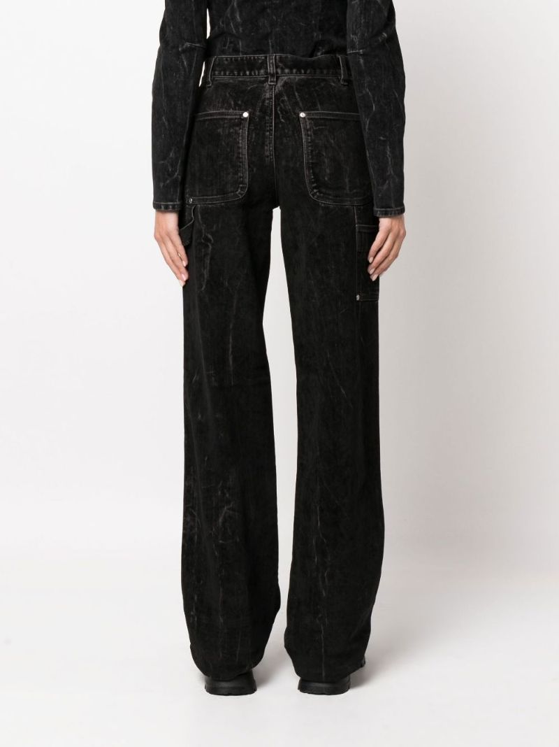 Black Mid-rise Straight-leg Jeans
