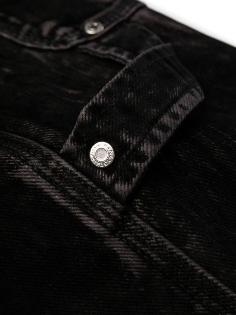 Black Mid-rise Straight-leg Jeans
