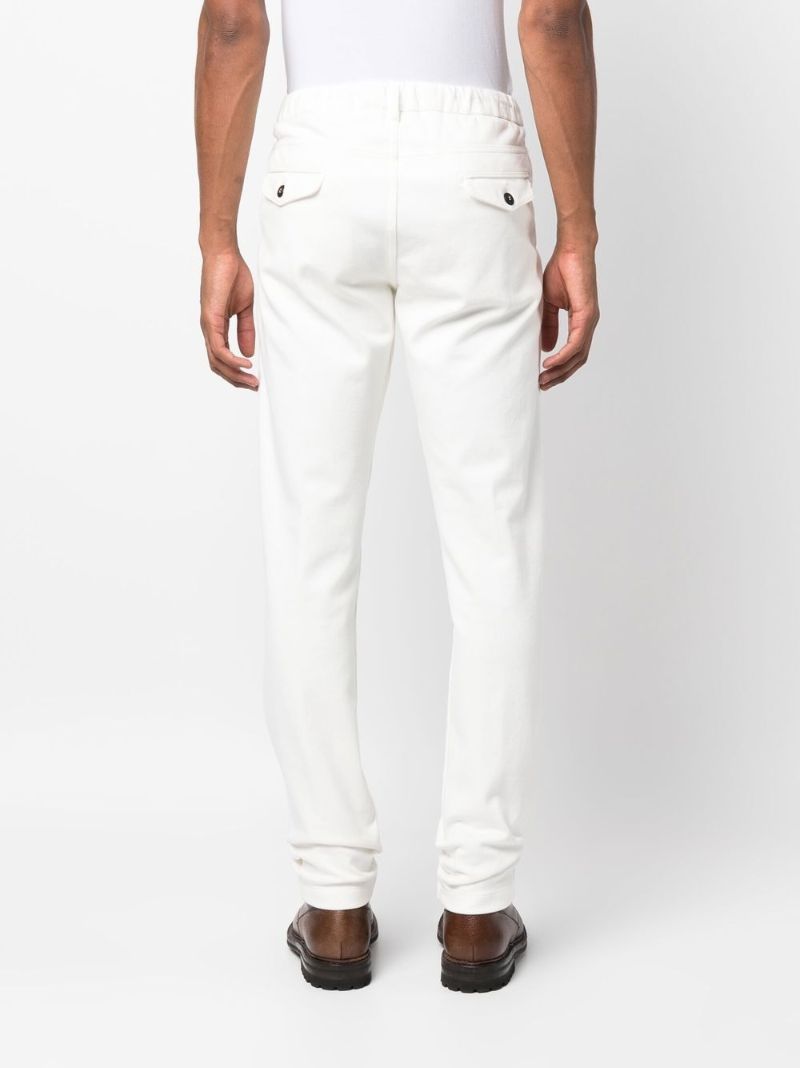 White Pantaloni Cotton Tapered Trousers