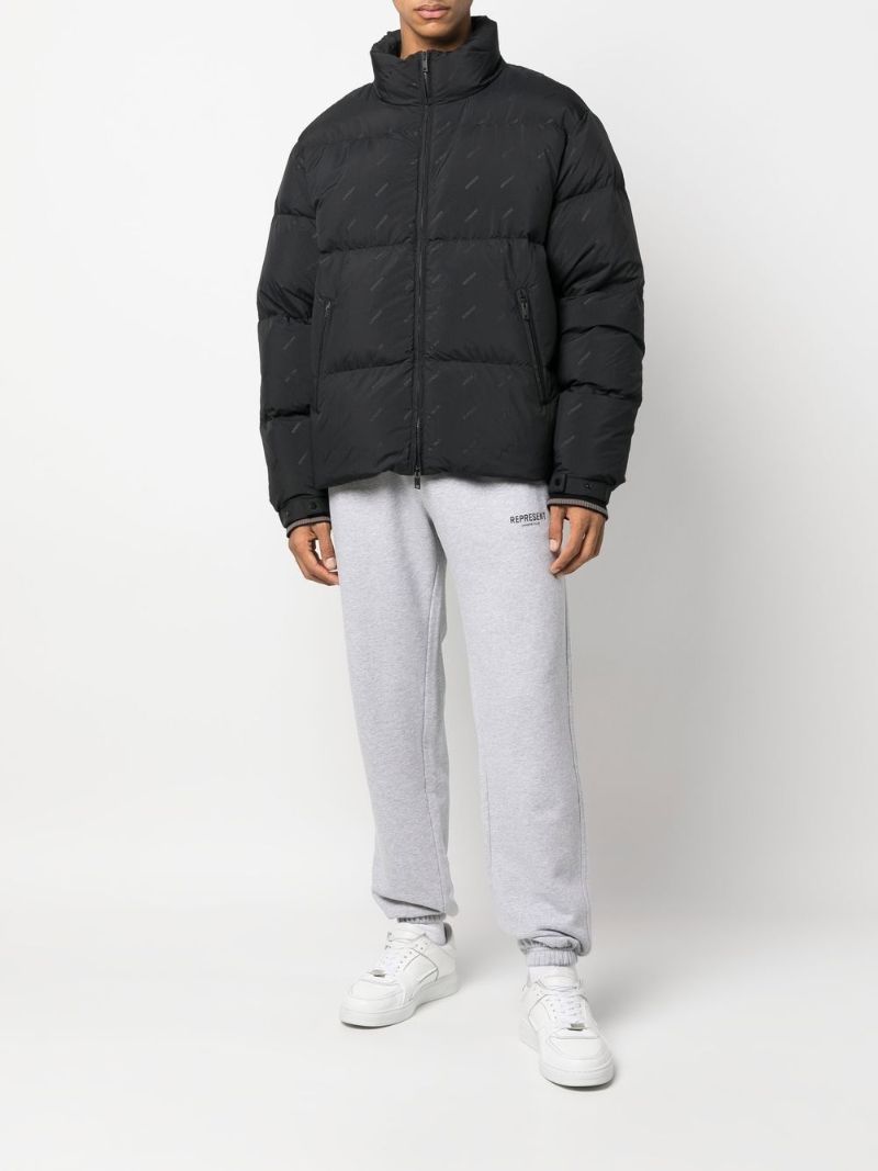 Black Down-filled Padded Coat