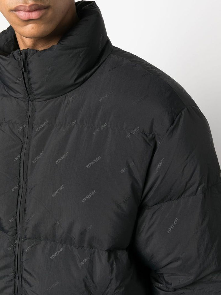 Black Down-filled Padded Coat
