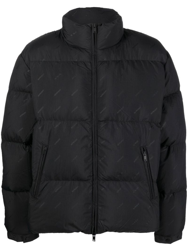 Black Down-filled Padded Coat