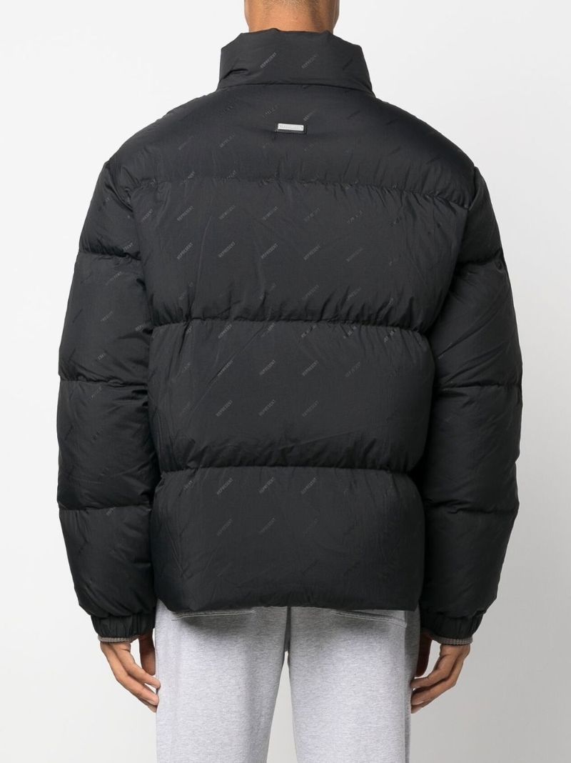 Black Down-filled Padded Coat