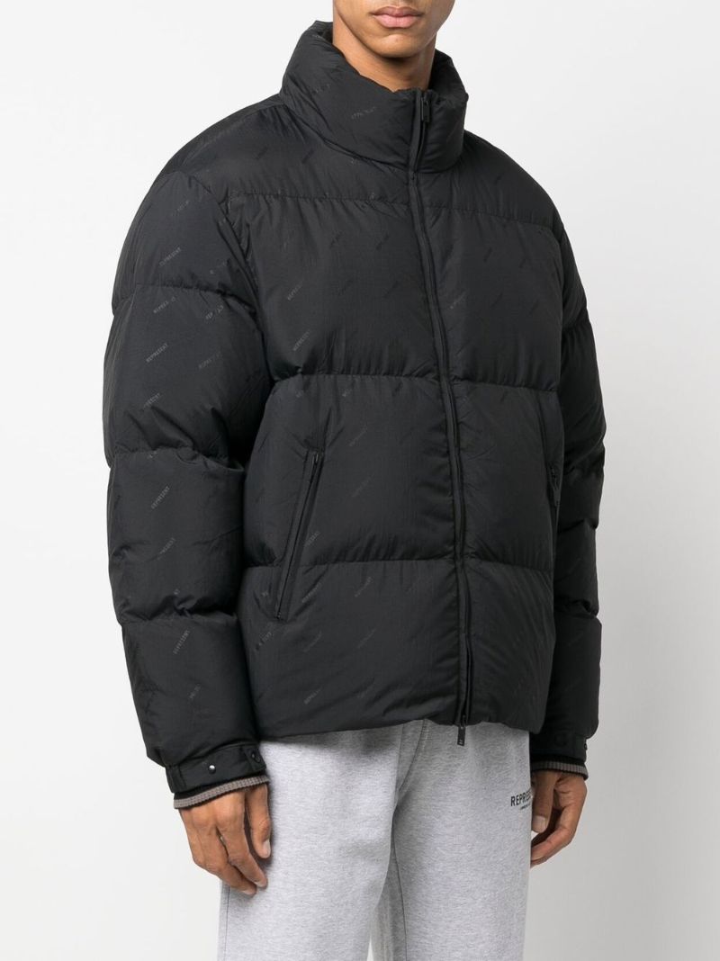 Black Down-filled Padded Coat