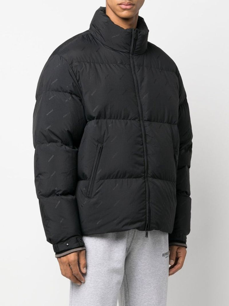 Black Down-filled Padded Coat