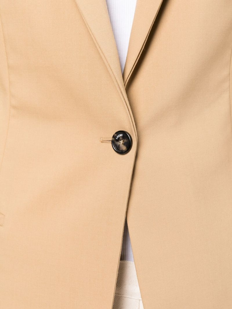Neutral Single-breasted Blazer
