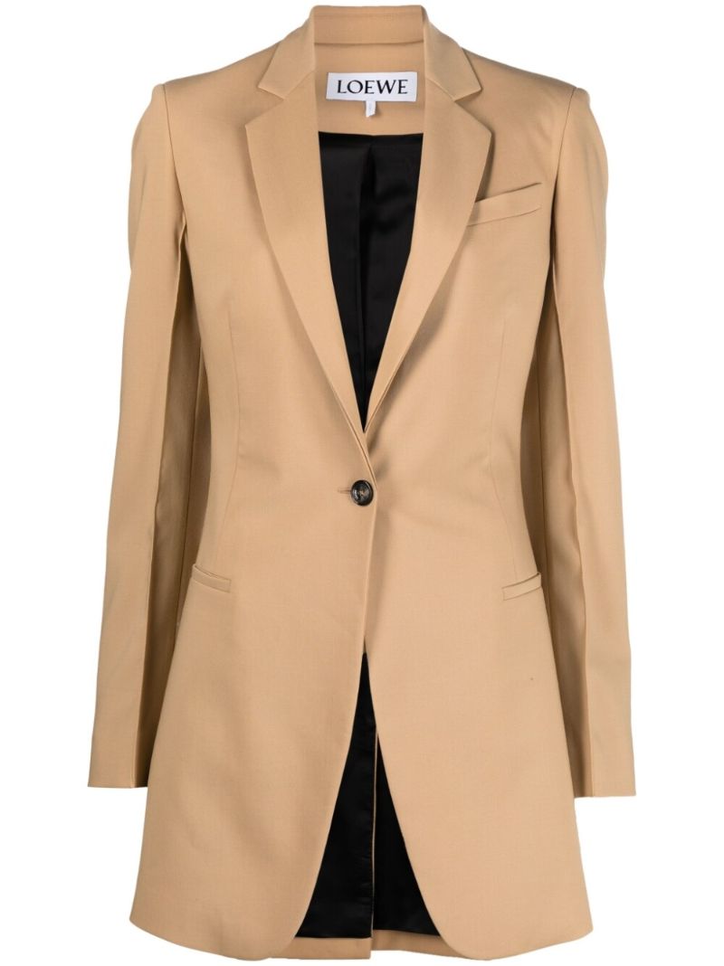 Neutral Single-breasted Blazer