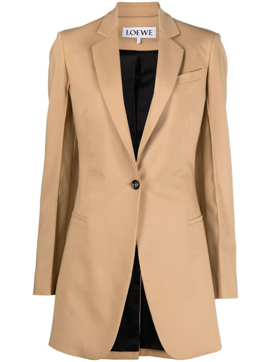 Neutral Single-breasted Blazer