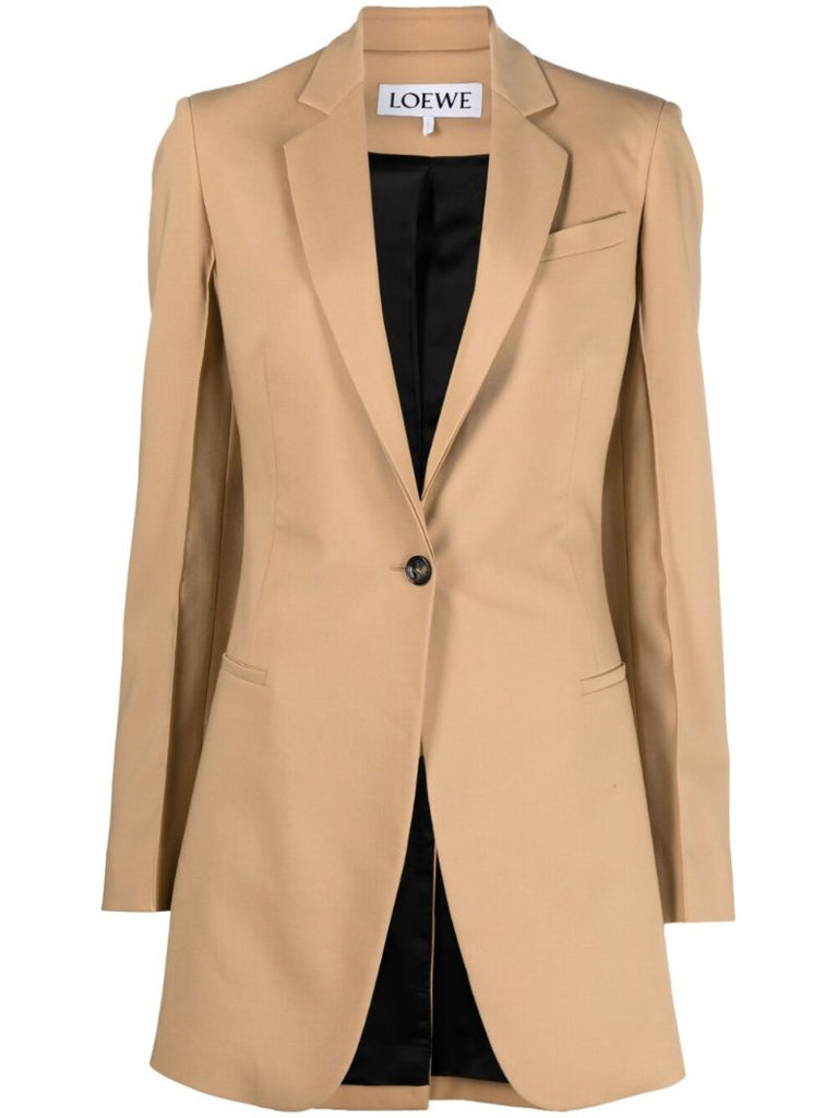 Neutral Single-breasted Blazer
