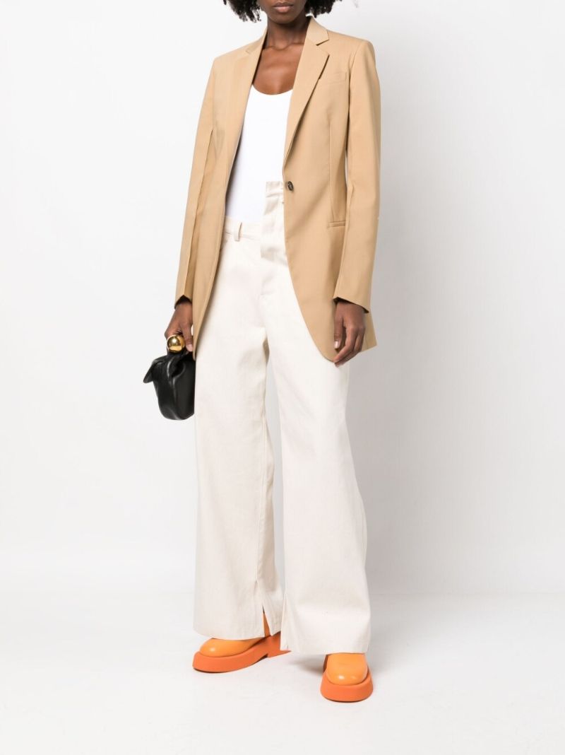 Neutral Single-breasted Blazer