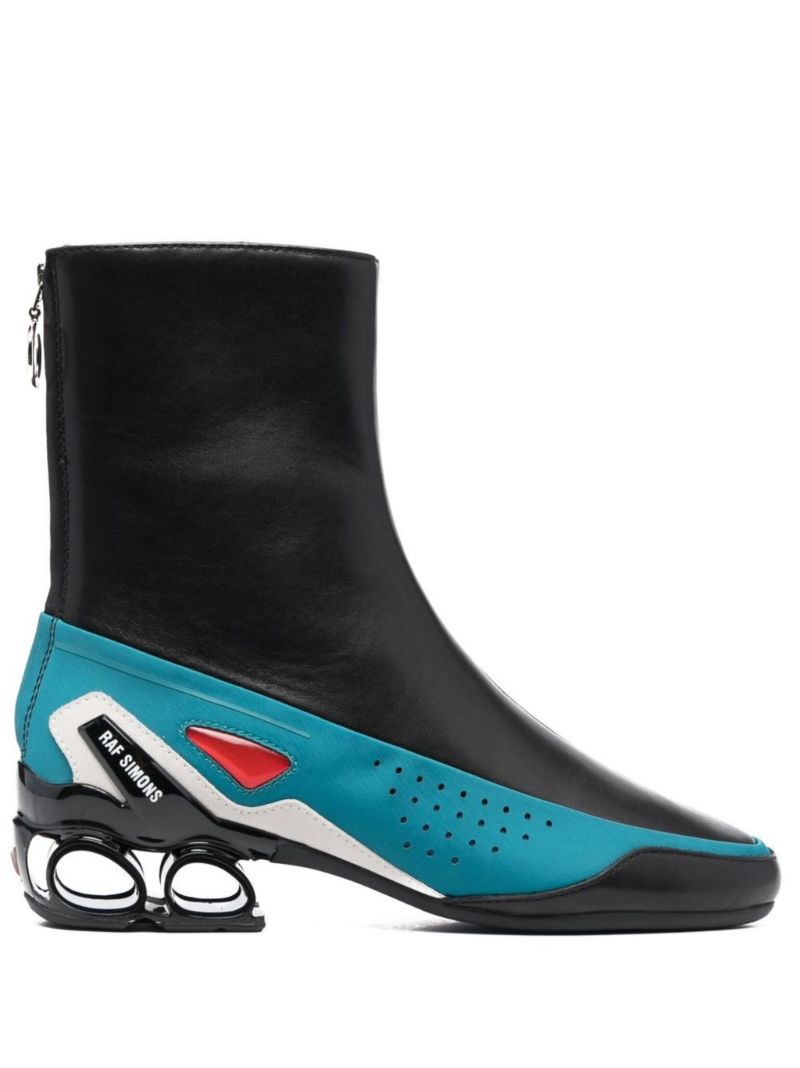 Black Cycloid-4 Leather Ankle Boots
