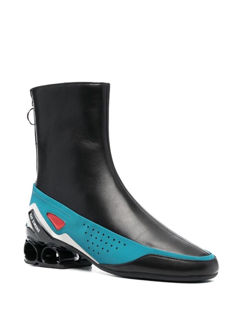 Black Cycloid-4 Leather Ankle Boots