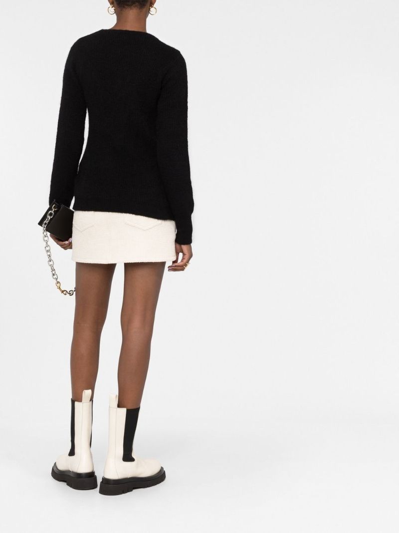 Black La Maille Pau Asymmetric Cardigan