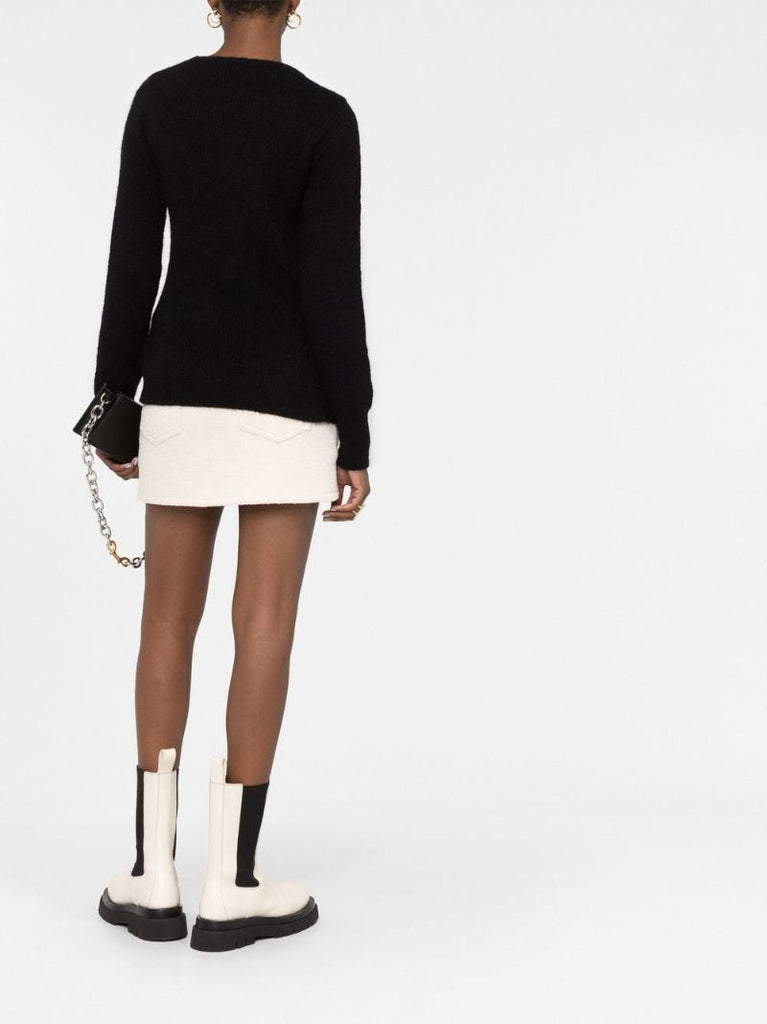 Black La Maille Pau Asymmetric Cardigan