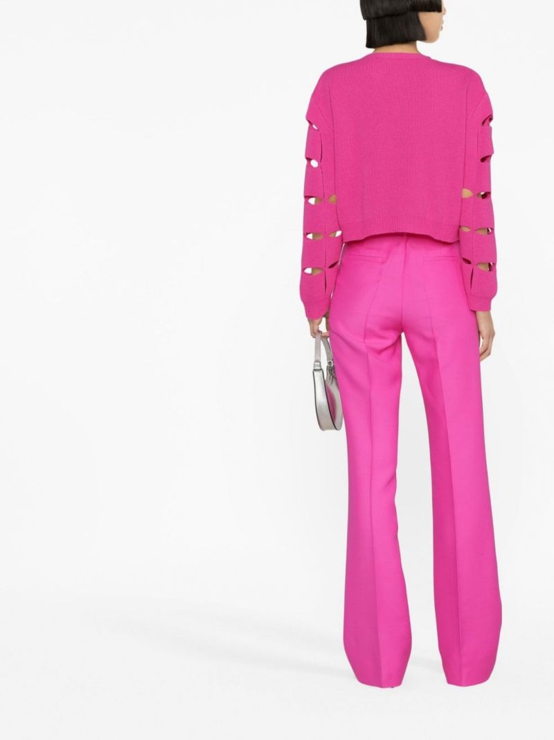 Pink Cut-out Virgin Wool Sweater