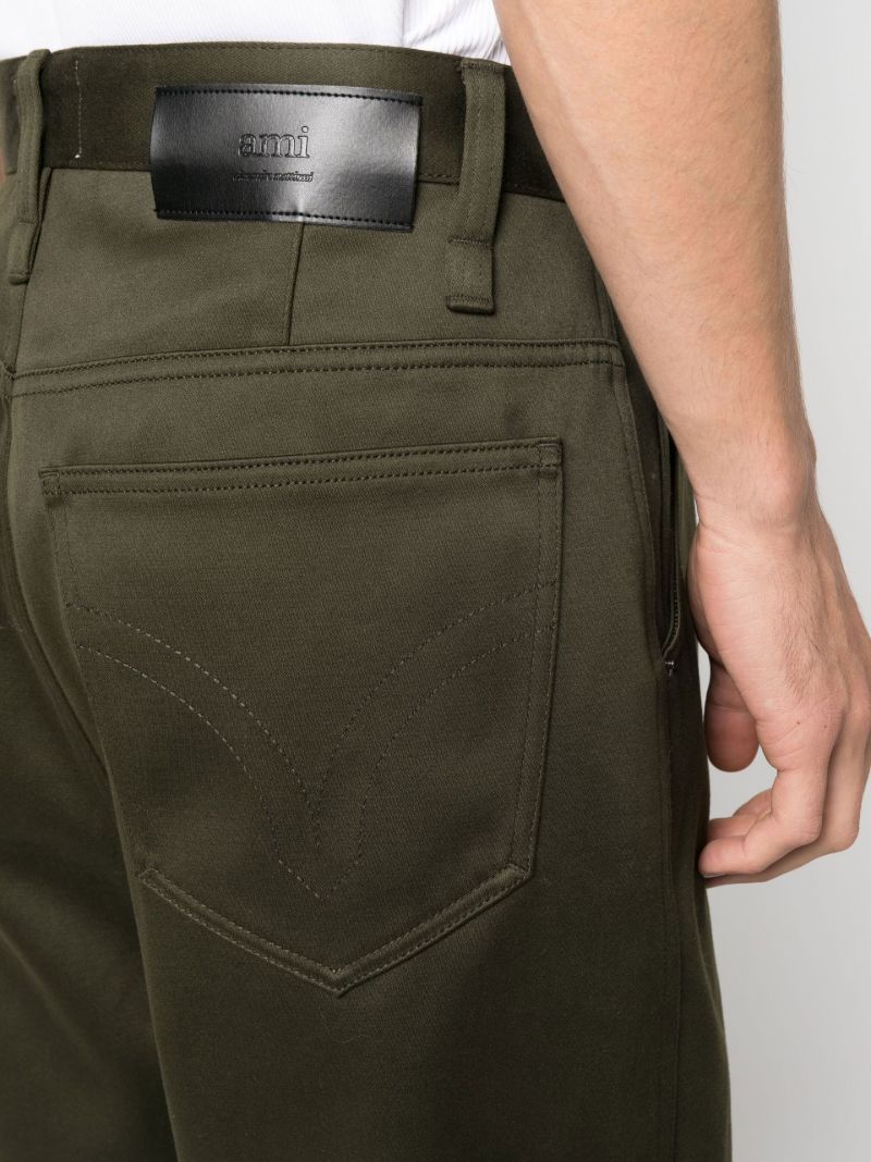 Green Mid-rise Straight-leg Jeans