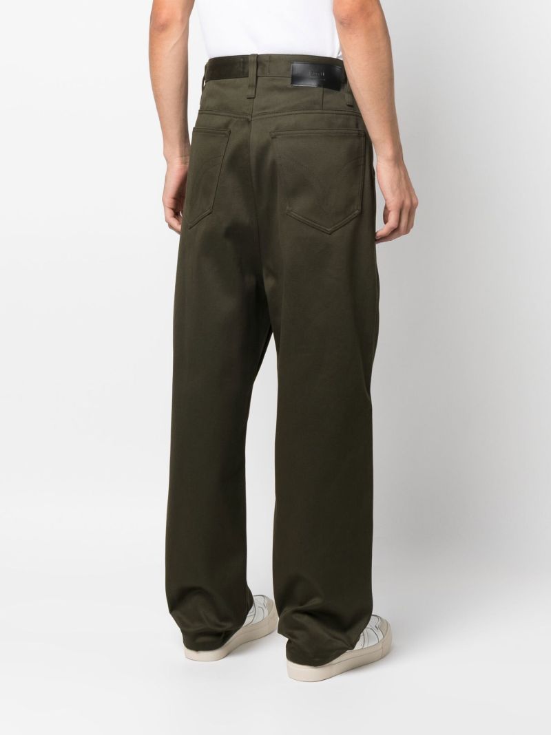 Green Mid-rise Straight-leg Jeans