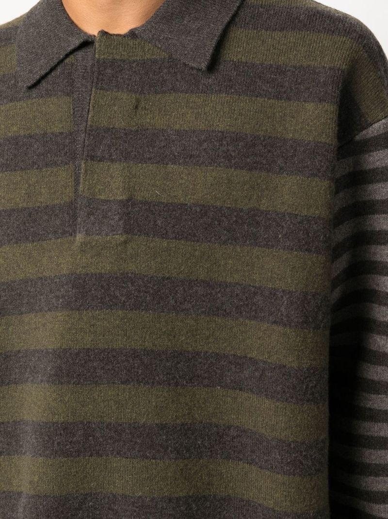 Green Lirio Striped Polo Jumper