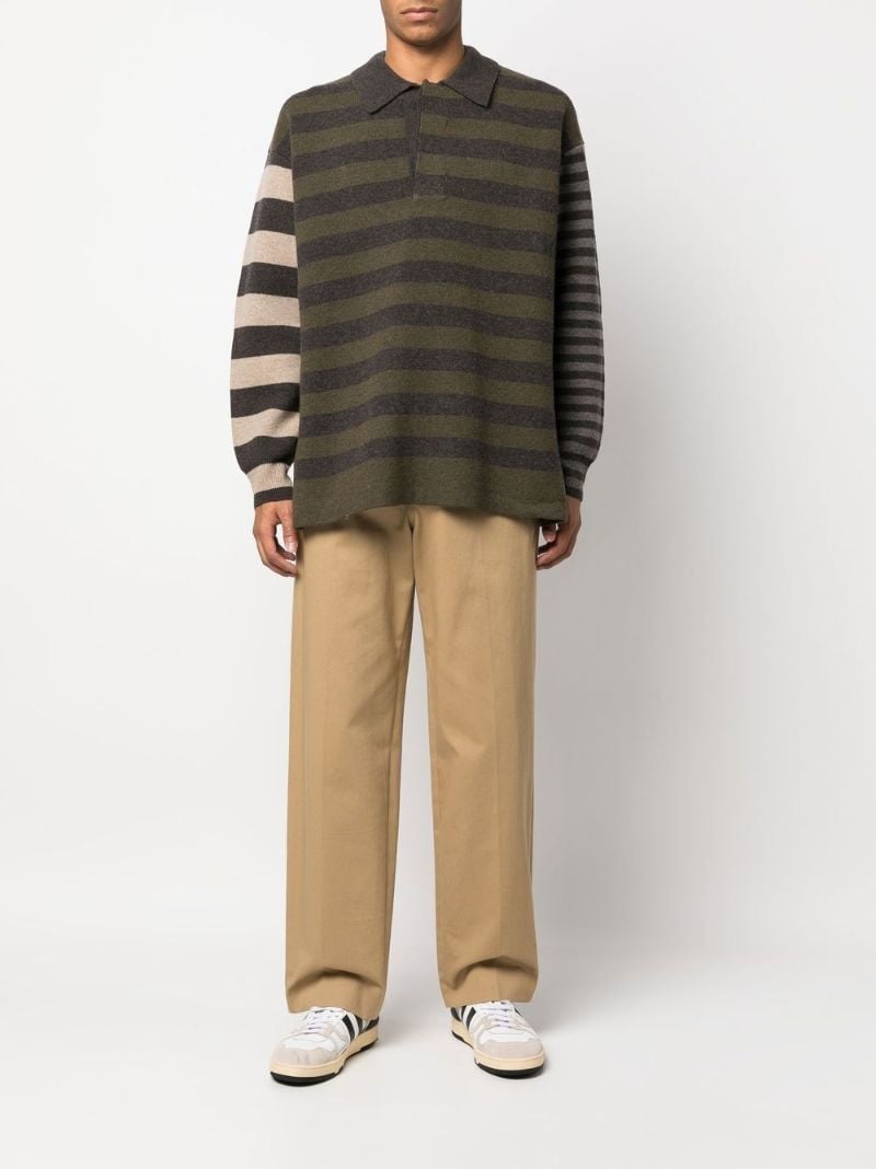 Green Lirio Striped Polo Jumper