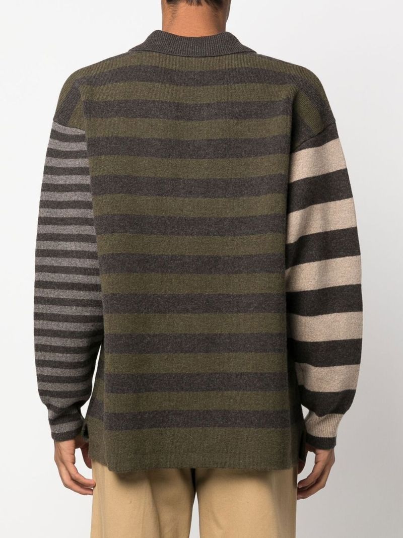 Green Lirio Striped Polo Jumper